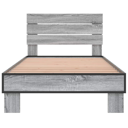 Struttura letto con testata Sonoma grigio 80 x 200 cm | homemem39