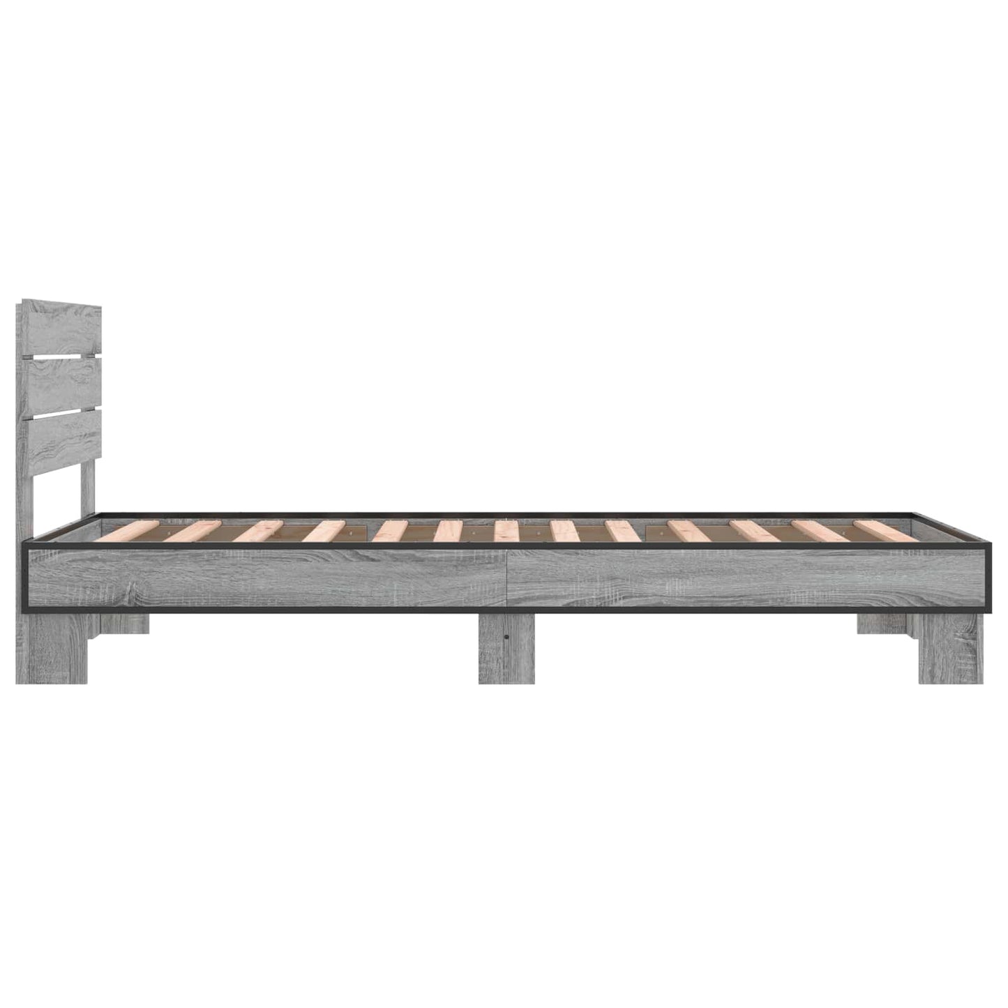 Struttura letto con testata Sonoma grigio 80 x 200 cm | homemem39