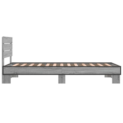 Struttura letto con testata Sonoma grigio 80 x 200 cm | homemem39