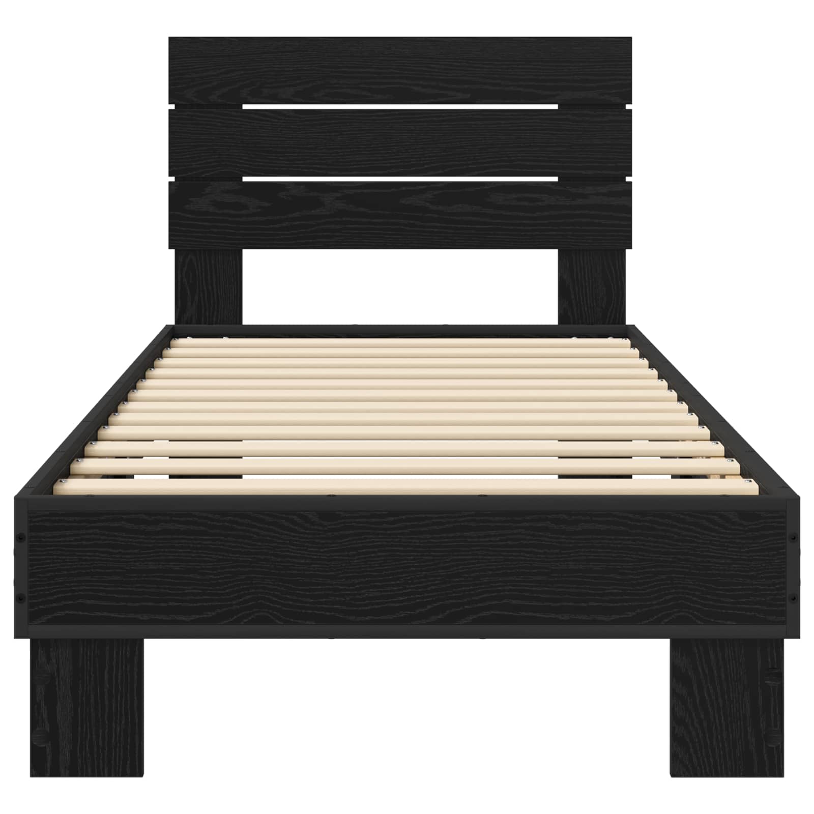 Struttura letto con testata Rovere Nero 80 x 200 cm | homemem39