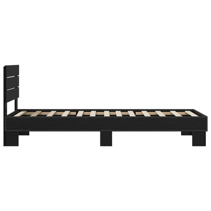 Struttura letto con testata Rovere Nero 80 x 200 cm | homemem39