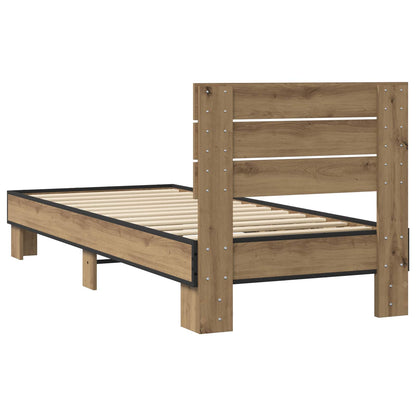 Struttura letto con testata Rovere Artigianale 80 x 200 cm | homemem39