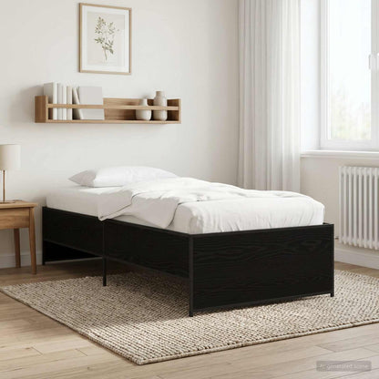Struttura del letto Rovere Nero 80 x 200 cm | homemem39