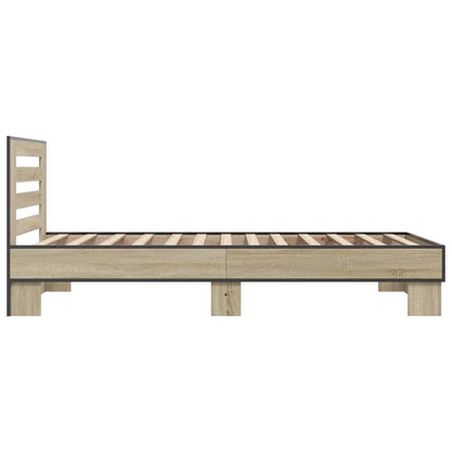 Struttura letto con testata Rovere Sonoma 80 x 200 cm | homemem39