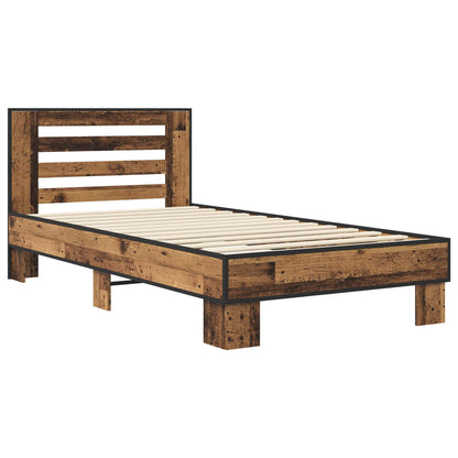 Struttura letto con testata Legno antico 80 x 200 cm | homemem39