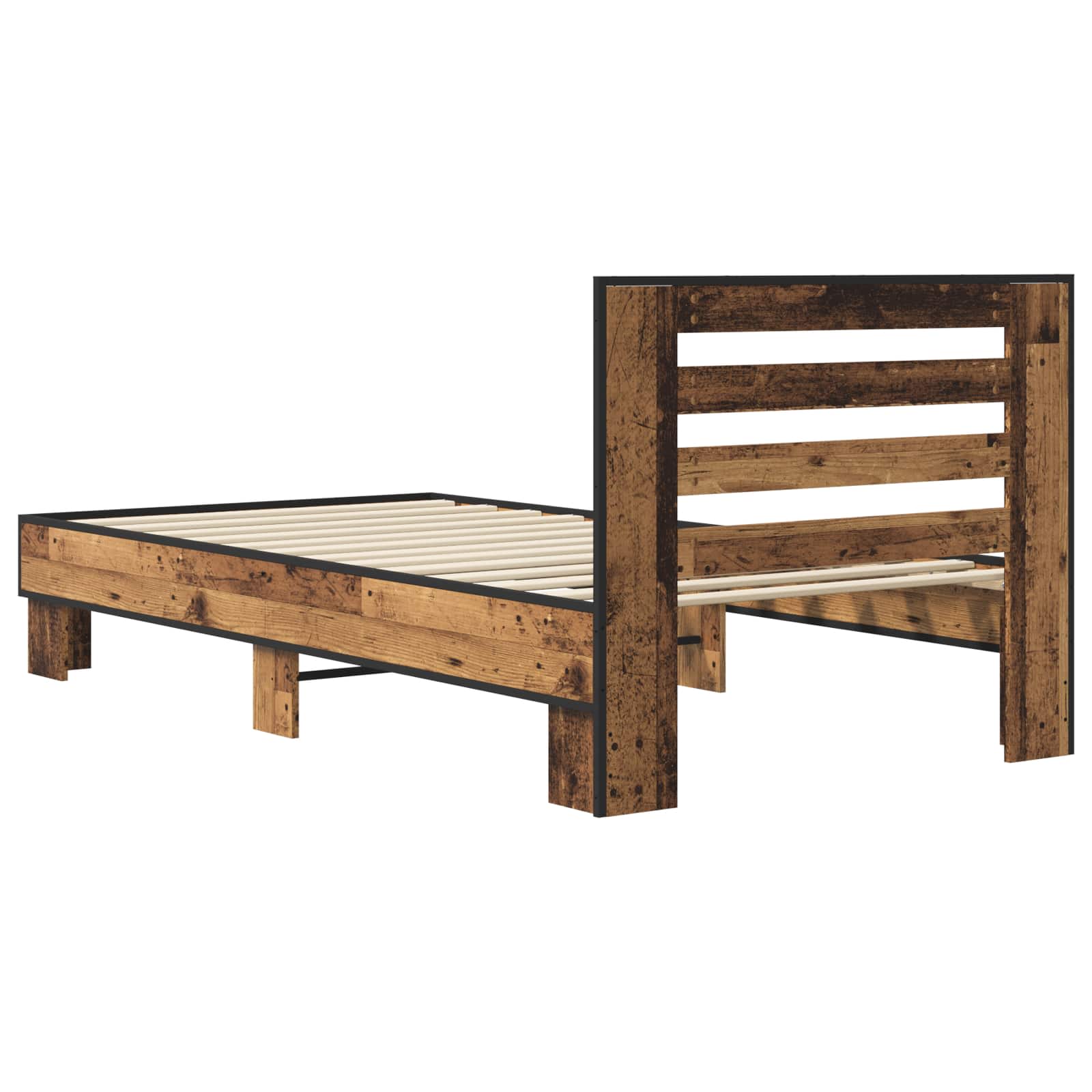 Struttura letto con testata Legno antico 80 x 200 cm | homemem39