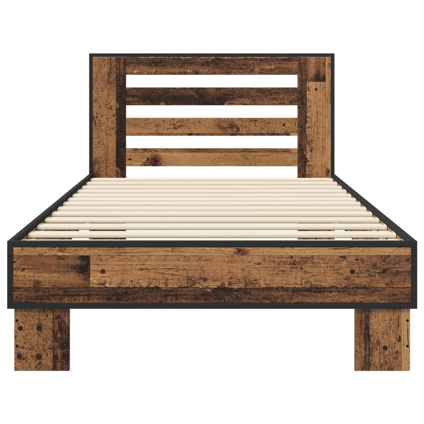 Struttura letto con testata Legno antico 80 x 200 cm | homemem39