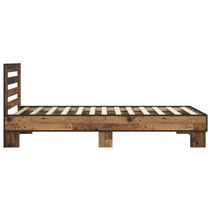 Struttura letto con testata Legno antico 80 x 200 cm | homemem39