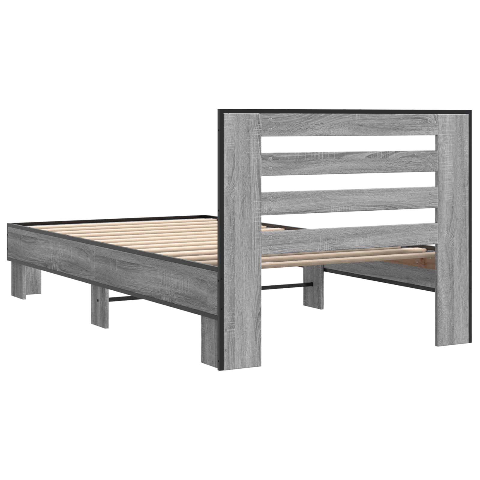 Struttura letto con testata Sonoma grigio 80 x 200 cm | homemem39