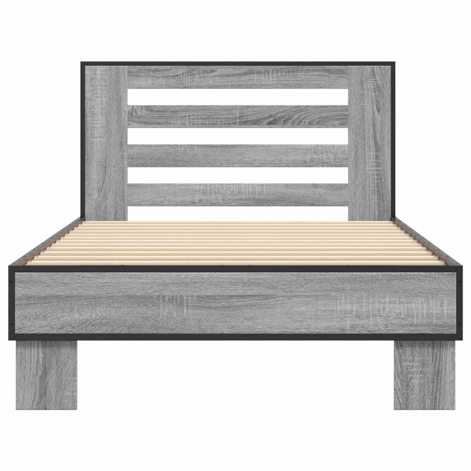 Struttura letto con testata Sonoma grigio 80 x 200 cm | homemem39