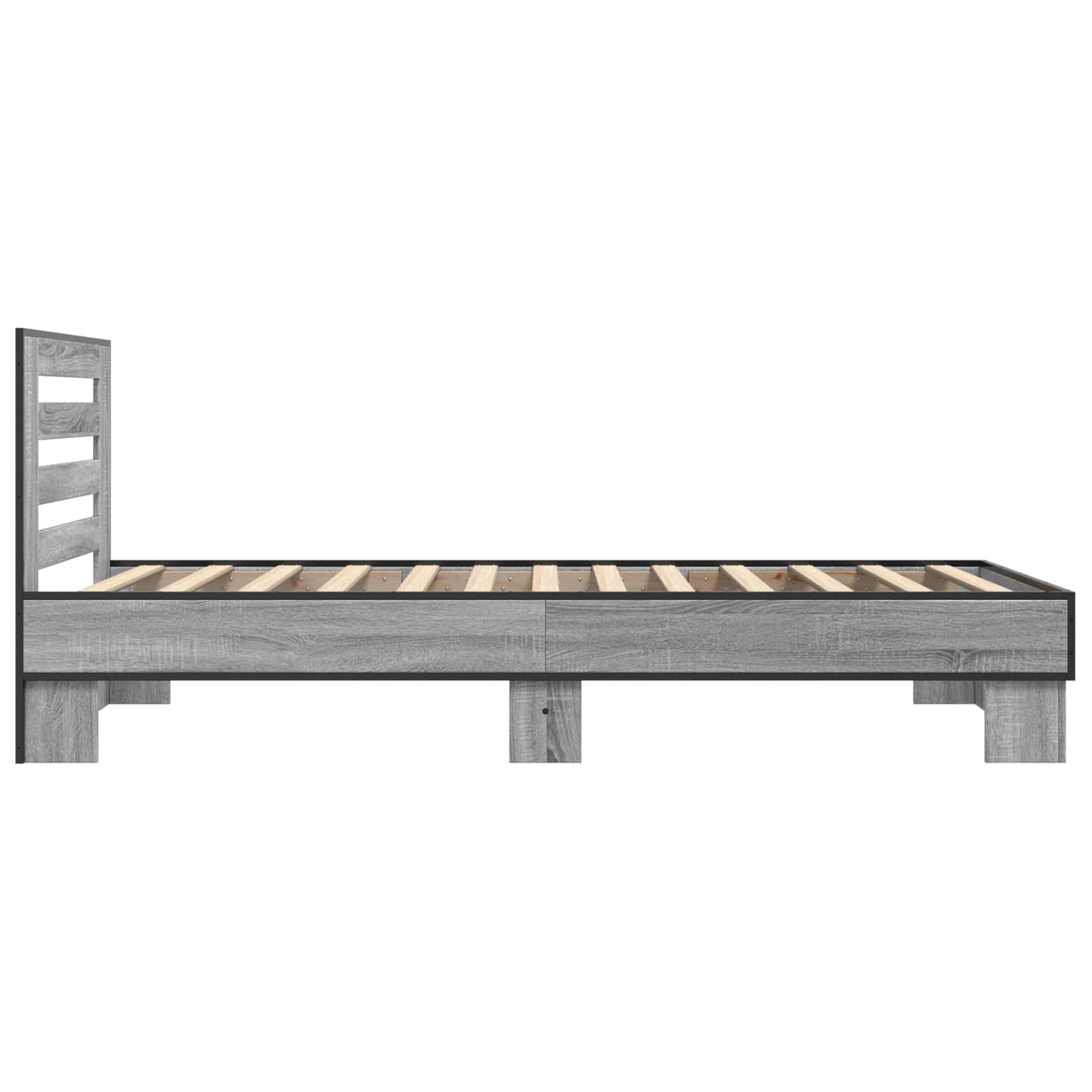 Struttura letto con testata Sonoma grigio 80 x 200 cm | homemem39