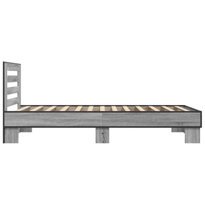 Struttura letto con testata Sonoma grigio 80 x 200 cm | homemem39