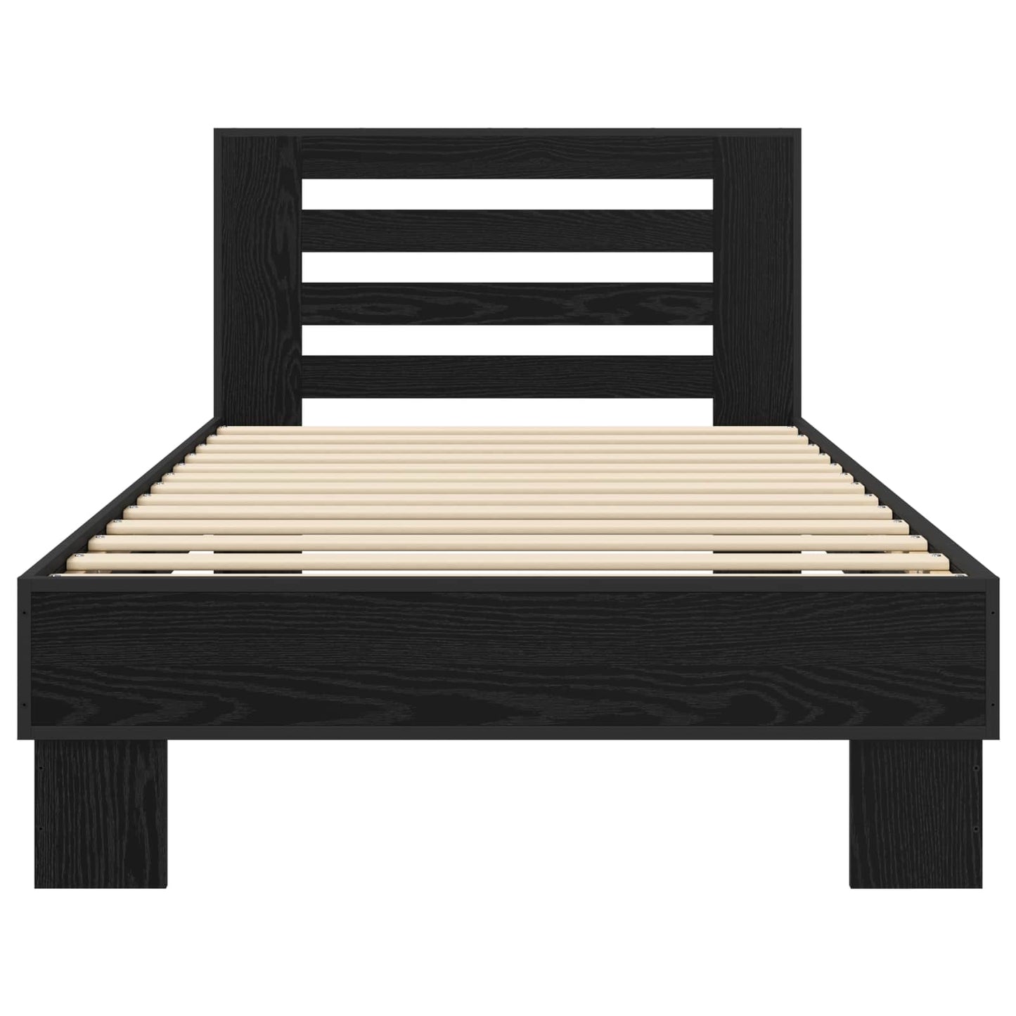 Struttura letto con testata Rovere Nero 80 x 200 cm | homemem39