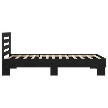 Struttura letto con testata Rovere Nero 80 x 200 cm | homemem39