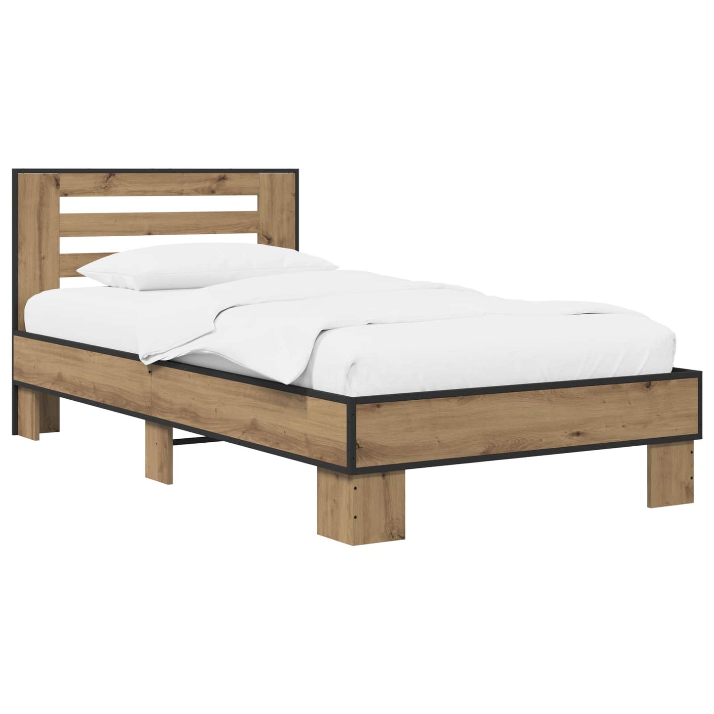 Struttura letto con testata Rovere Artigianale 80 x 200 cm | homemem39