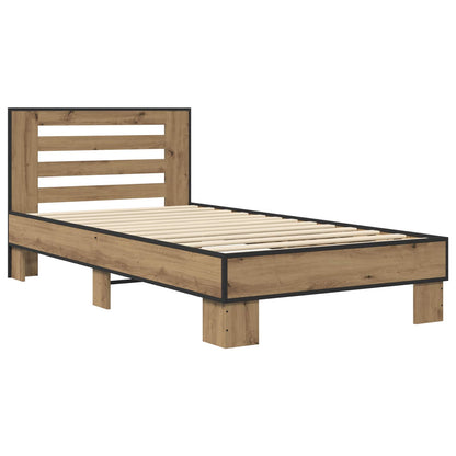 Struttura letto con testata Rovere Artigianale 80 x 200 cm | homemem39