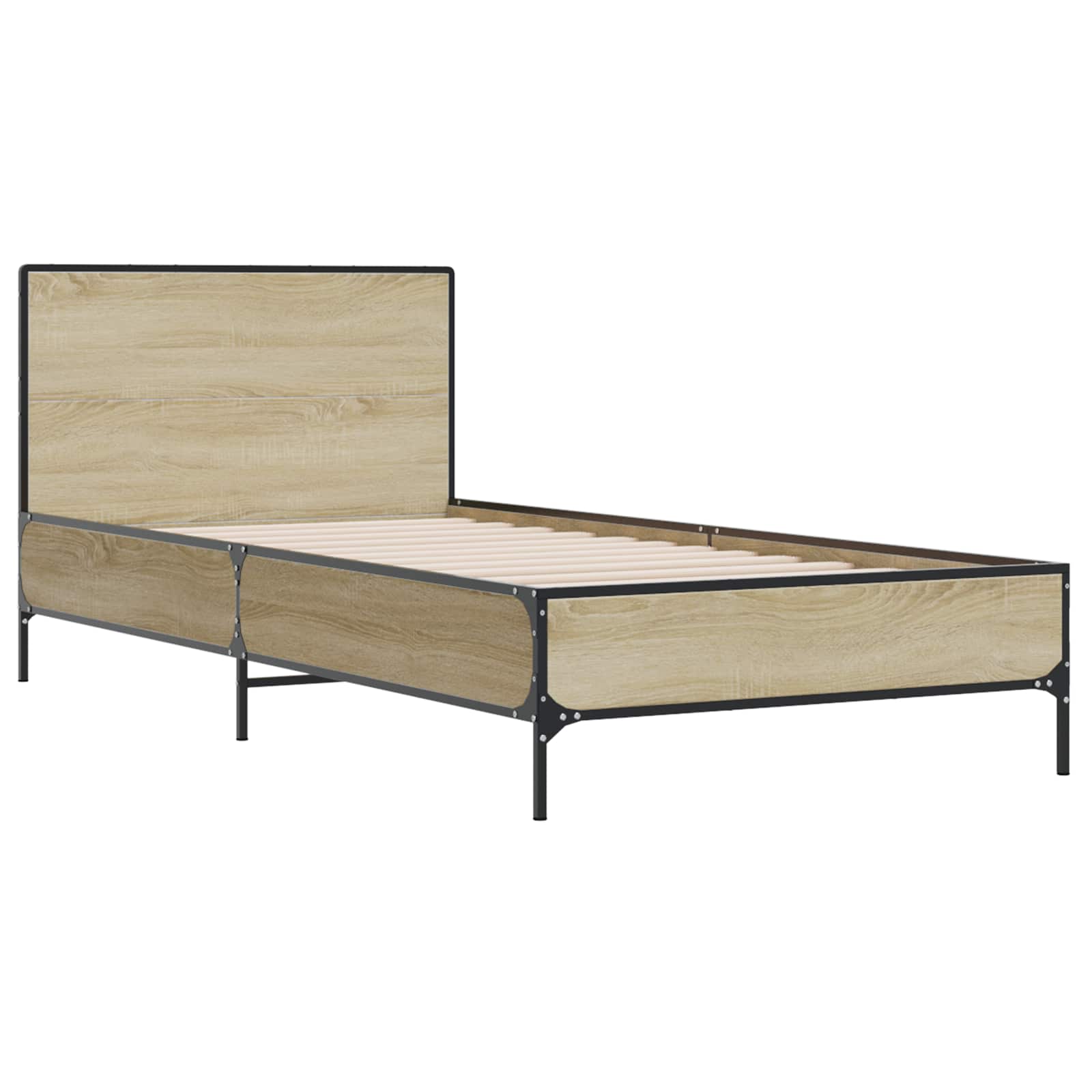 Struttura letto con testata Rovere Sonoma 80 x 200 cm | homemem39