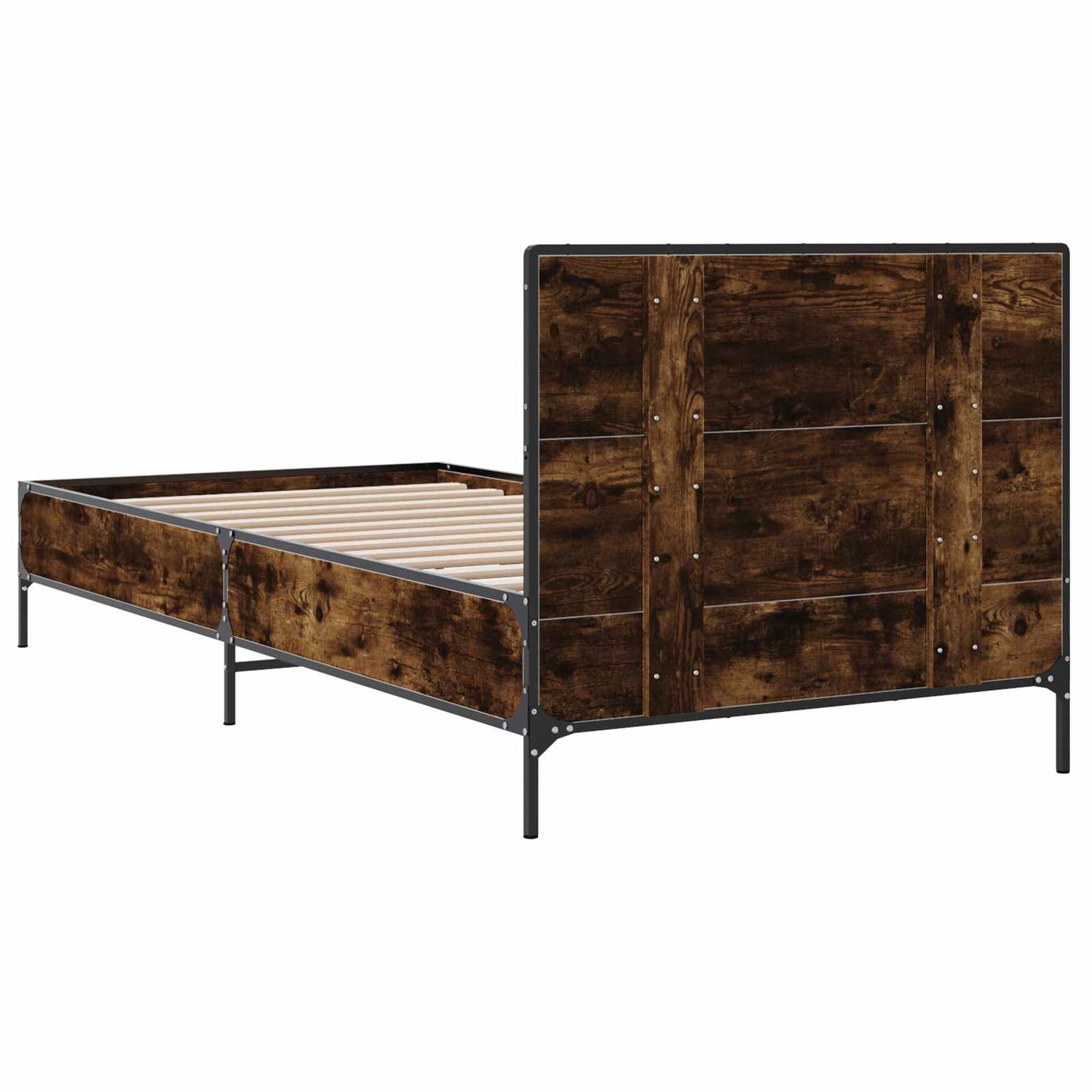 Struttura letto con testata Rovere Fumo 80 x 200 cm | homemem39