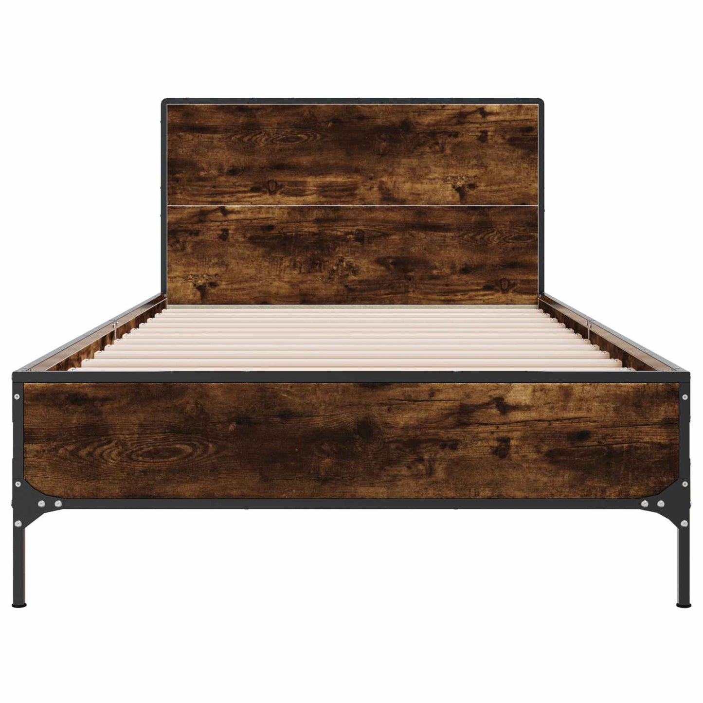 Struttura letto con testata Rovere Fumo 80 x 200 cm | homemem39
