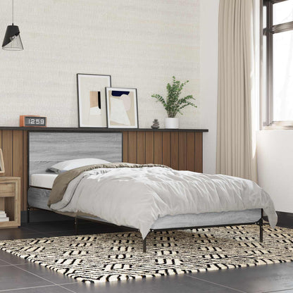 Struttura letto con testata Sonoma grigio 80 x 200 cm | homemem39