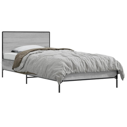 Struttura letto con testata Sonoma grigio 80 x 200 cm | homemem39