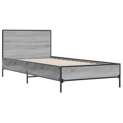 Struttura letto con testata Sonoma grigio 80 x 200 cm | homemem39