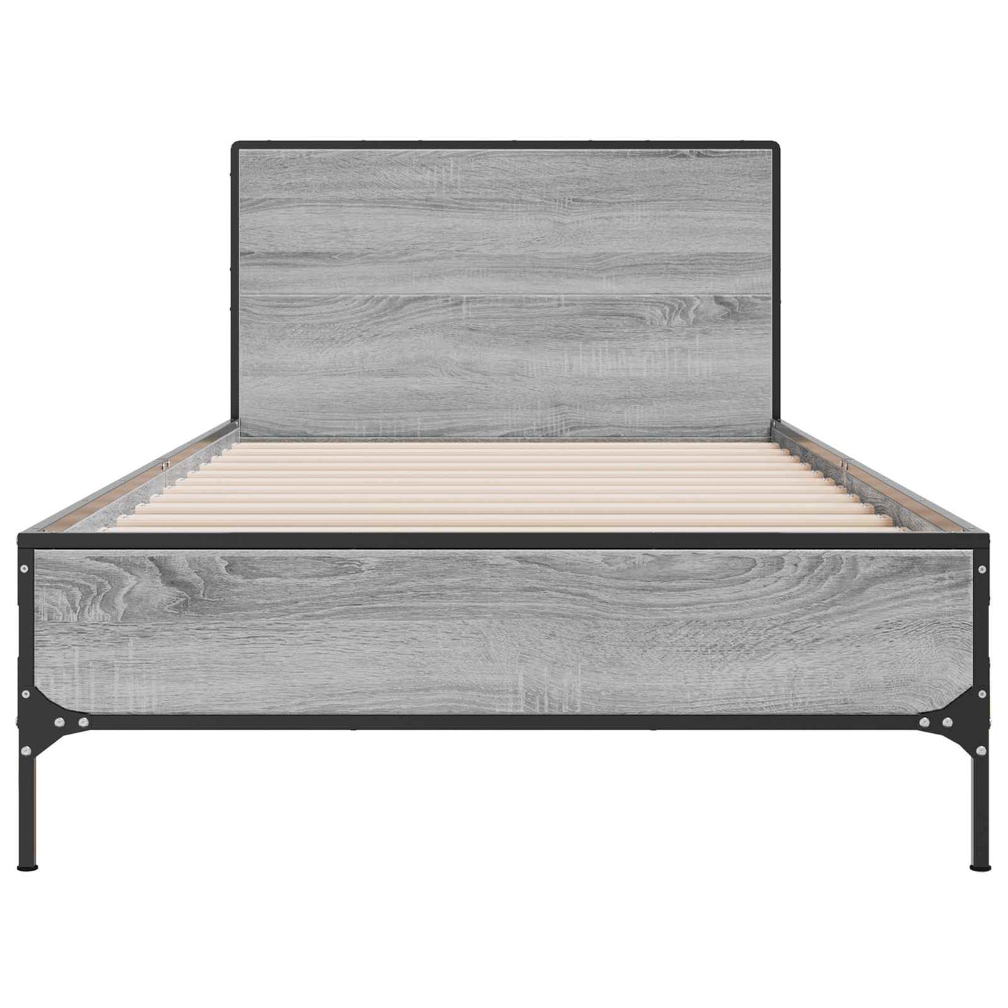 Struttura letto con testata Sonoma grigio 80 x 200 cm | homemem39