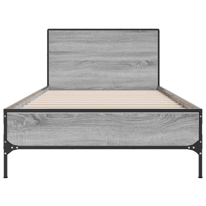 Struttura letto con testata Sonoma grigio 80 x 200 cm | homemem39