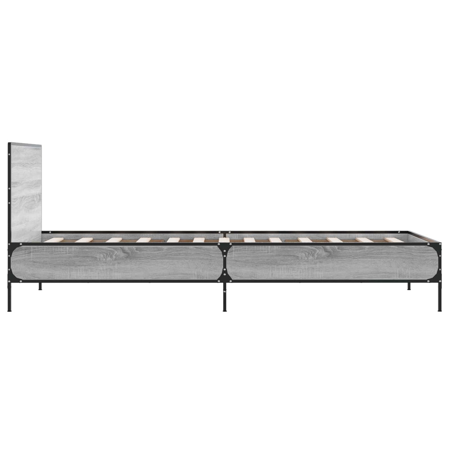 Struttura letto con testata Sonoma grigio 80 x 200 cm | homemem39