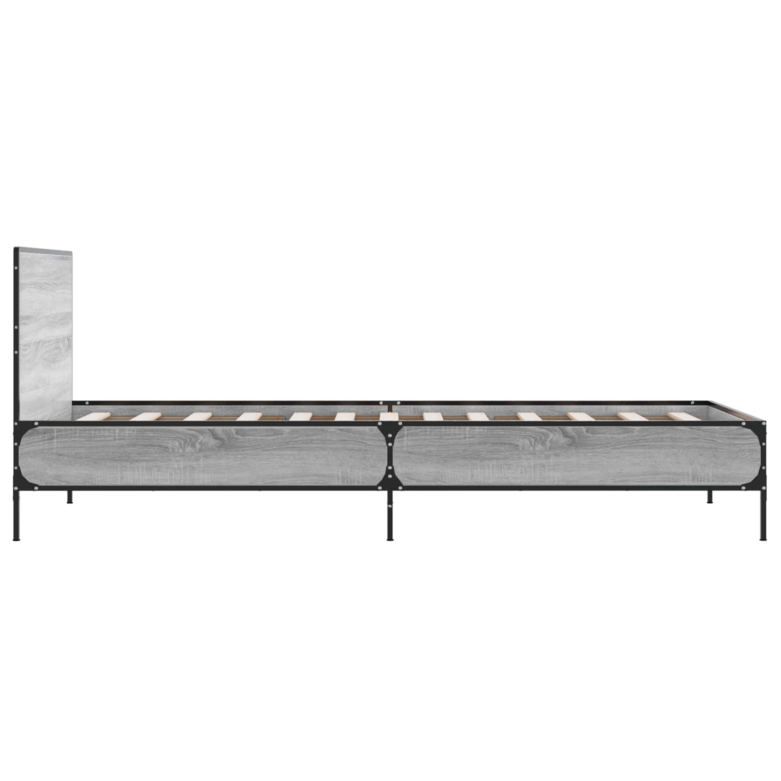 Struttura letto con testata Sonoma grigio 80 x 200 cm | homemem39