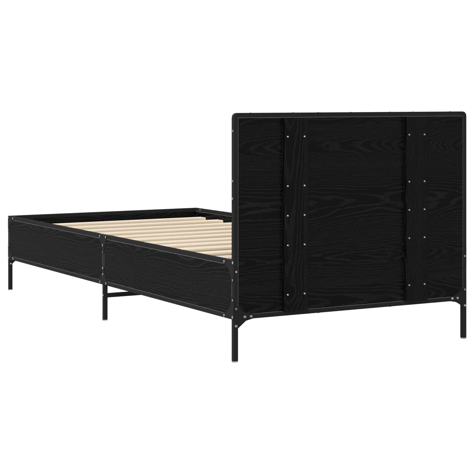 Struttura letto con testata Rovere Nero 80 x 200 cm | homemem39