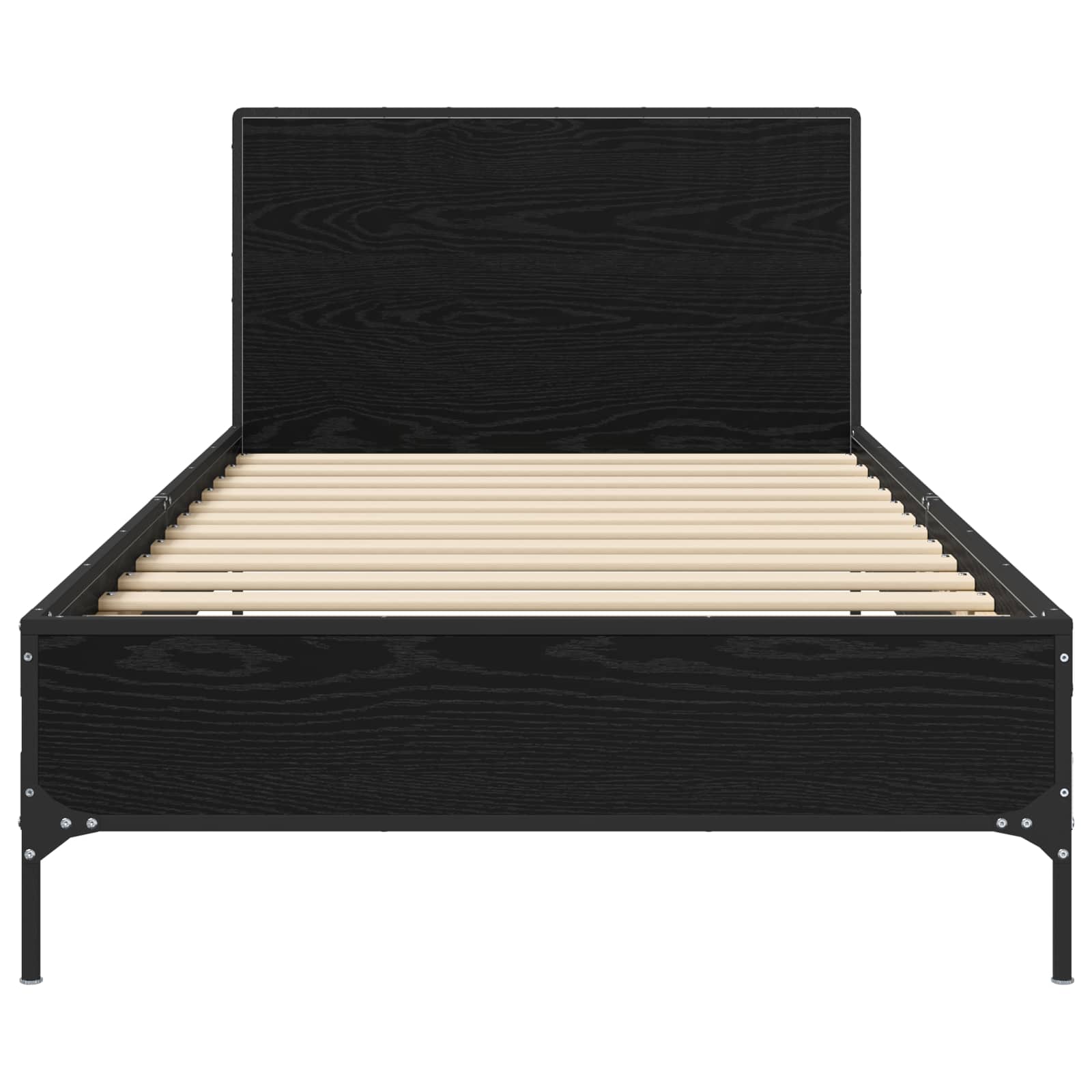 Struttura letto con testata Rovere Nero 80 x 200 cm | homemem39