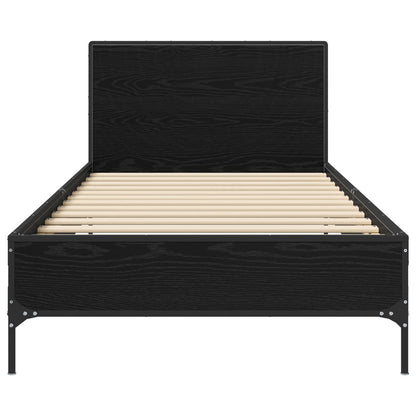 Struttura letto con testata Rovere Nero 80 x 200 cm | homemem39