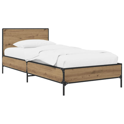 Struttura letto con testata Rovere Artigianale 80 x 200 cm | homemem39