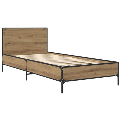 Struttura letto con testata Rovere Artigianale 80 x 200 cm
