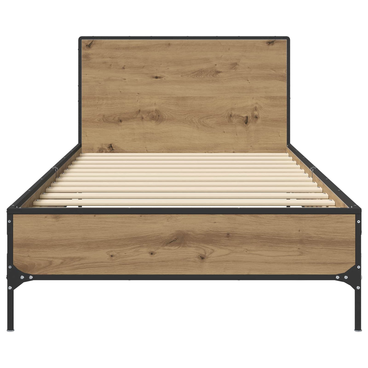 Struttura letto con testata Rovere Artigianale 80 x 200 cm