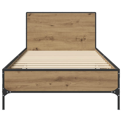 Struttura letto con testata Rovere Artigianale 80 x 200 cm