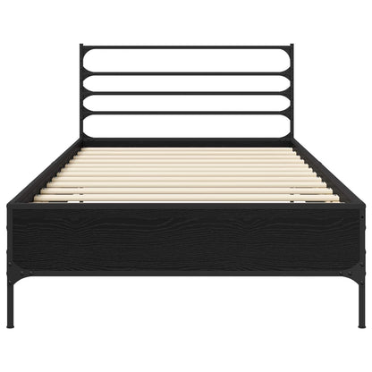 Struttura del letto Rovere Nero 80 x 200 cm | homemem39