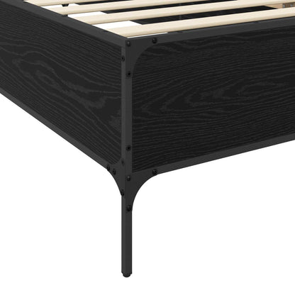 Struttura del letto Rovere Nero 80 x 200 cm | homemem39