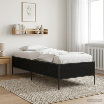 Struttura del letto Rovere Nero 80 x 200 cm | homemem39