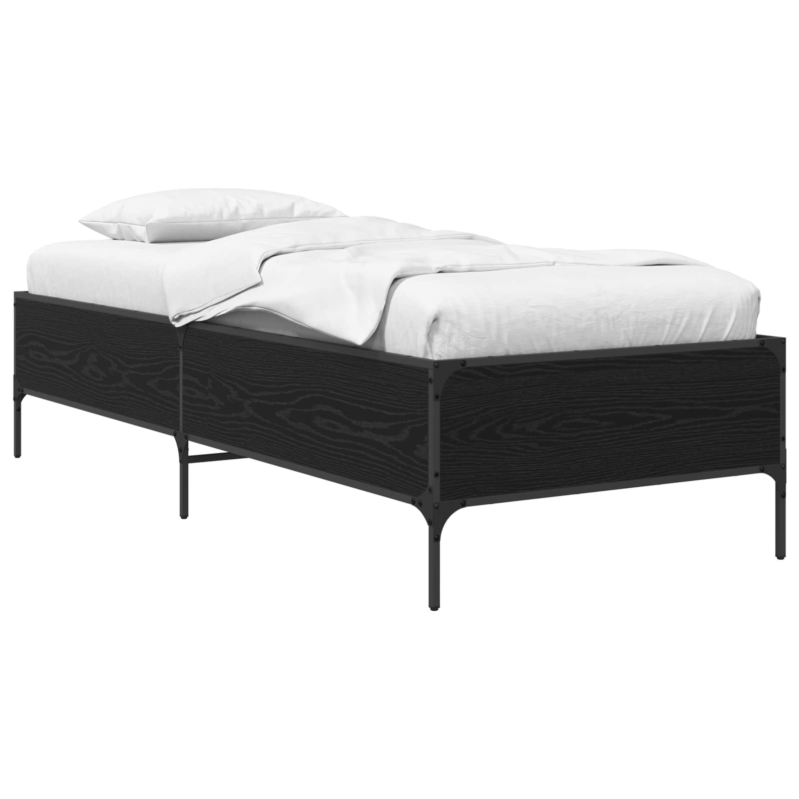 Struttura del letto Rovere Nero 80 x 200 cm | homemem39