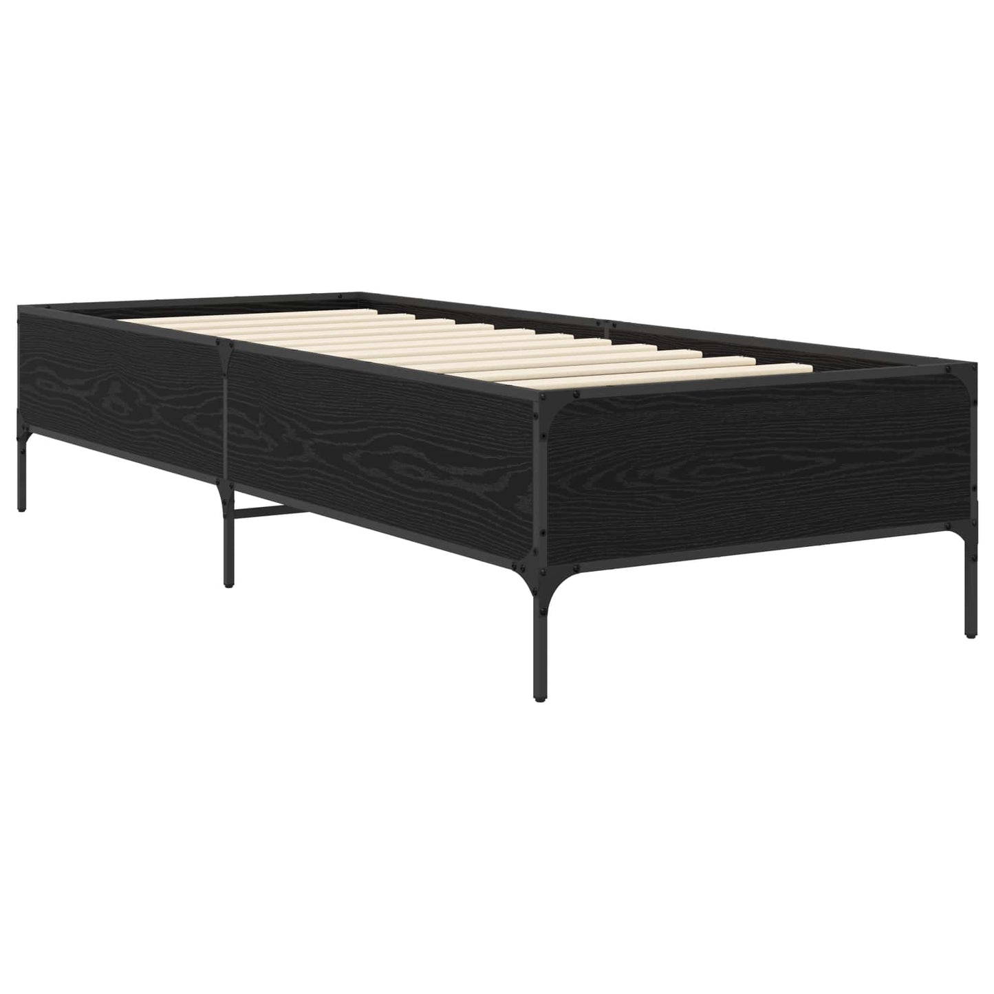 Struttura del letto Rovere Nero 80 x 200 cm | homemem39