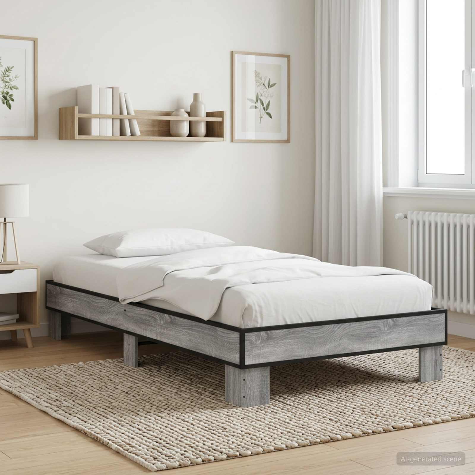Struttura del letto Sonoma grigio 80 x 200 cm | homemem39