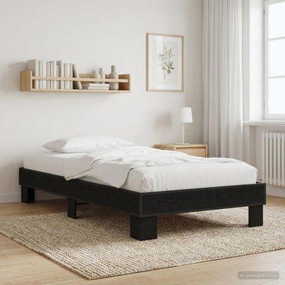 Struttura del letto Rovere Nero 80 x 200 cm | homemem39