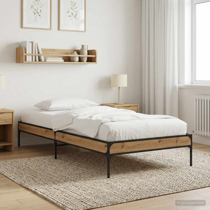Struttura del letto Rovere Artigianale 80 x 200 cm | homemem39