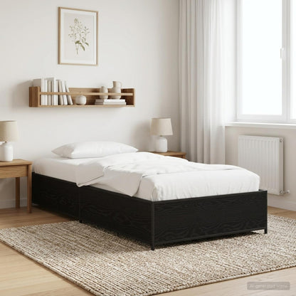 Struttura del letto Rovere Nero 80 x 200 cm | homemem39