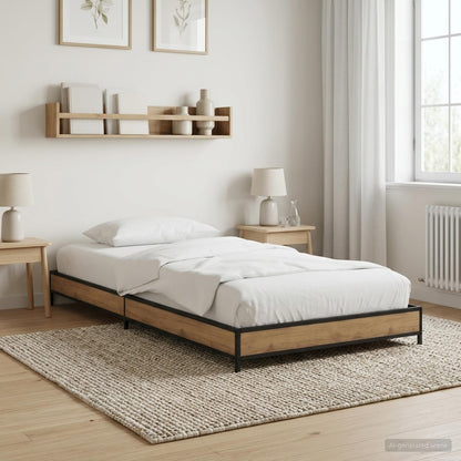 Struttura del letto Rovere Artigianale 80 x 200 cm | homemem39
