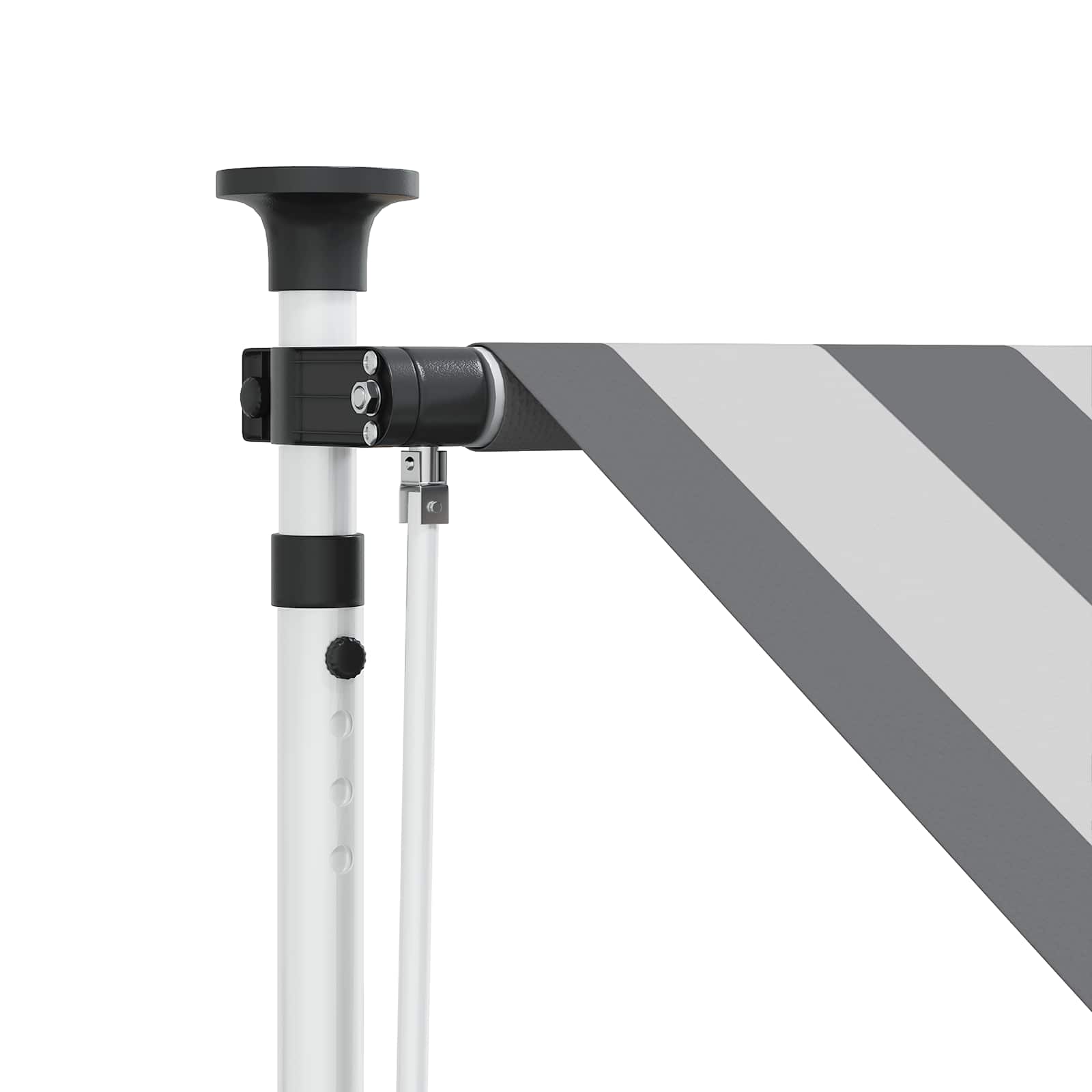 Tenda retrattile manuale Antracite e Bianco 250 cm | homemem39