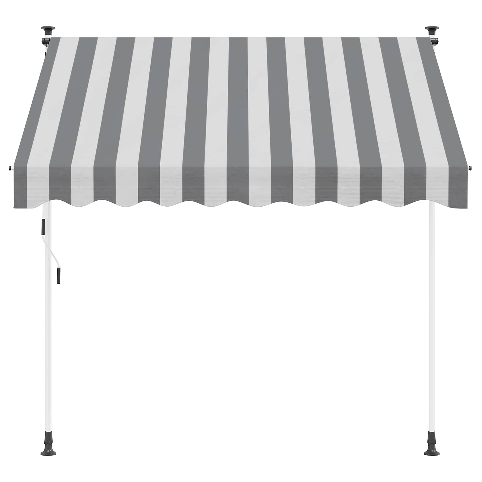 Tenda retrattile manuale Antracite e Bianco 250 cm | homemem39