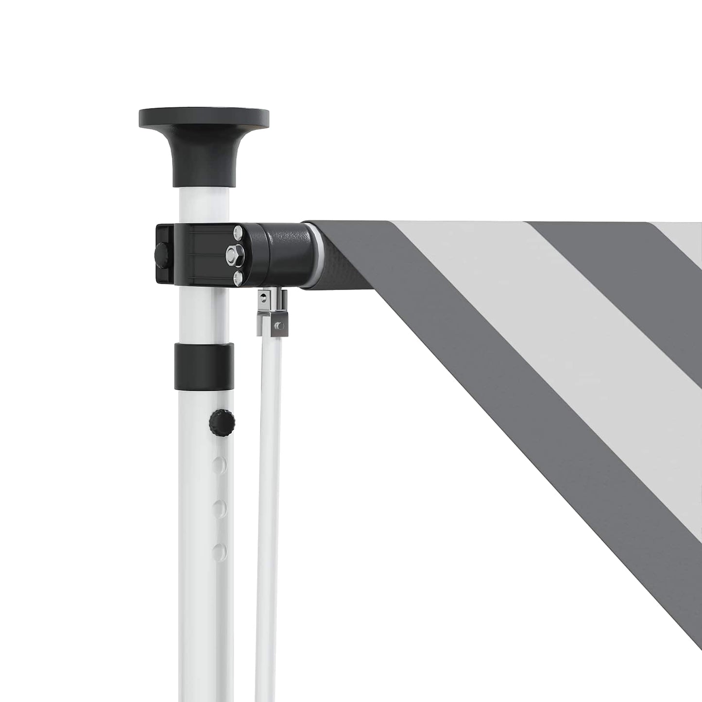 Tenda retrattile manuale Antracite e Bianco 300 cm | homemem39